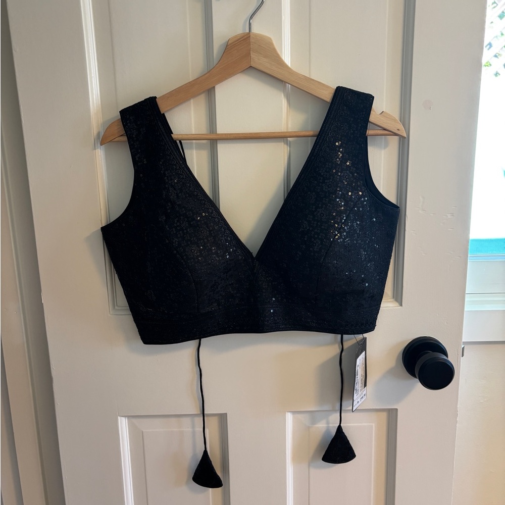 Soch Black Sequin Blouse